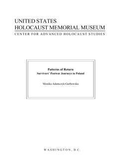 Patterns of Return - United States Holocaust Memorial Museum