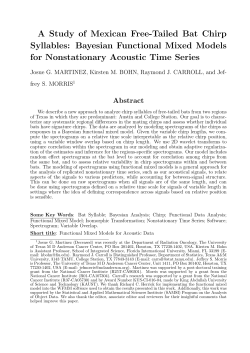 A Study of Mexican Free-Tailed Bat Chirp Syllables