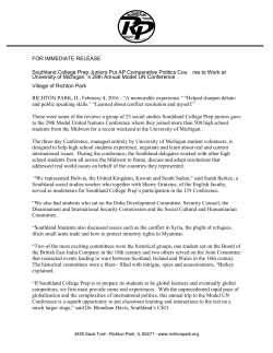 Southland College Prep at Univ. of Michigan`s 29th Annual Model