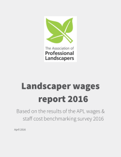 Landscaper wages report 2016 - Horticultural Trades Association