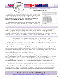 DNA Newletter, 31 October 2011 - RootsWeb: Freepages