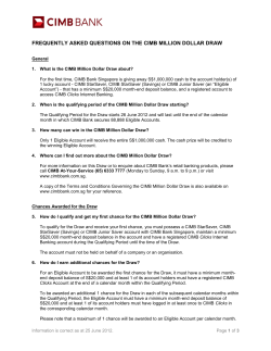 frequently asked questions on the cimb million dollar