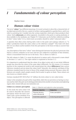 I Fundamentals of colour perception