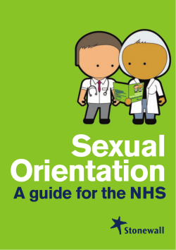 Sexual orientation : a guide for the NHS