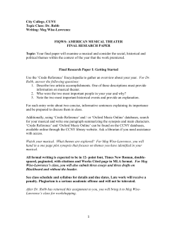 Sample Research Assignment - The City College of New York