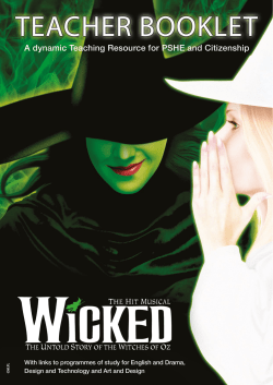 Wicked Teacher Booklet - ATG Creative Learning