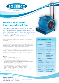 Solenco PB4025AH three speed snail fan