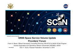 GNSS Space Service Volume Update Providers` Forum