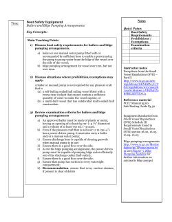 PCCC Bailers and Bilge Arrangements