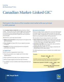 Canadian Market-Linked GIC