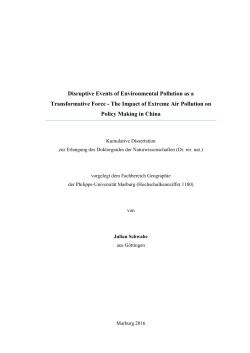 Disruptive Events of Environmental Pollution as a Transformative