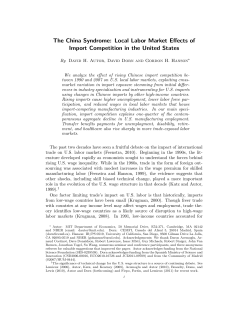The China Syndrome: Local Labor Market Effects of