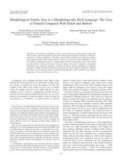 Morphological Family Size in a Morphologically Rich Language: The