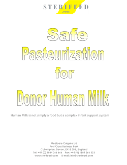 Safe Pasteurization of Donor Human Milk Folder 2015