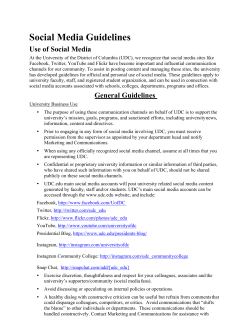 Social Media Guidelines - University of the District of Columbia