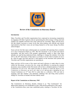 Commission on Itinerancy - Irish Travellers Movement