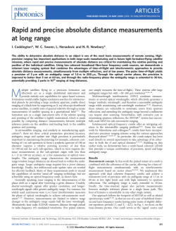 Rapid and precise absolute distance measurements at