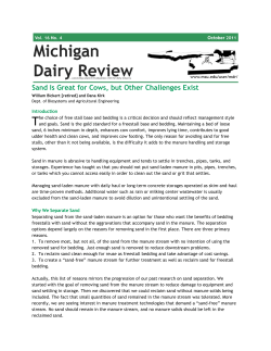 Sand Is Great for Cows, but Other Challenges Exist