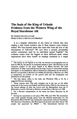 The Seals of the King of Urkesh Evidence from the Western Wing of