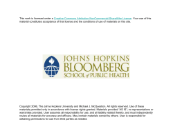 Lecture 1: Vaccines and Vaccination Program Essentials