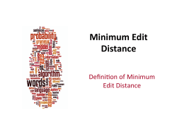 Minimum Edit Distance
