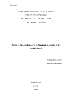 Control of the normative power of the regulatory agencies by the