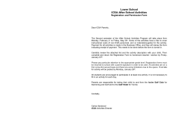 Lower School ICSA After School Activities