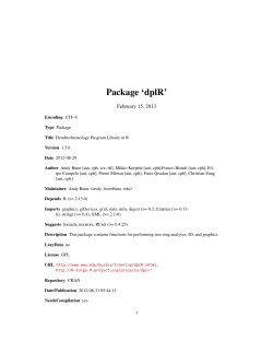 Package `dplR`