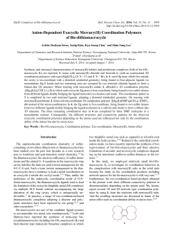 Anion-Dependent Exocyclic Mercury(II) Coordination Polymers of