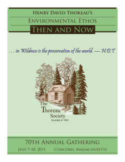 Then and Now - The Thoreau Society