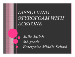 DISSOLVING STYROFOAM WITH ACETONE