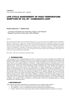 life cycle assessment of high temperature sorption of