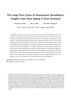 The Long-Term Costs of Government Surveillance