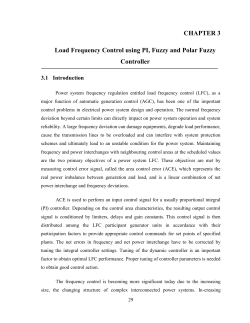 CHAPTER 3 Load Frequency Control using PI, Fuzzy
