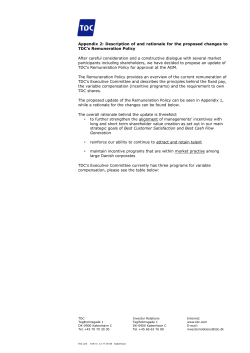 Appendix 2: Description of and rationale for the proposed changes