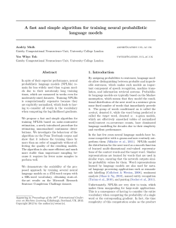A fast and simple algorithm for training neural probabilistic language