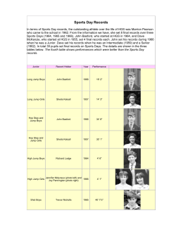 Athletics Records - Hemsworth Grammar School