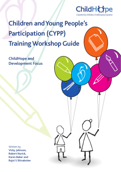 Children and Young people`s participation &ndash; Training