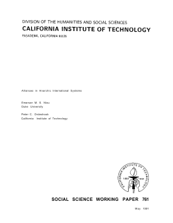 Alliances in Anarchic International Systems