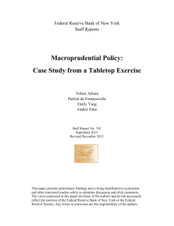 Macroprudential Policy: Case Study from a Tabletop Exercise