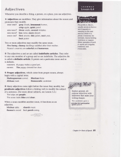 Adjectives - Solon City Schools