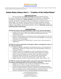 United States History Unit 3