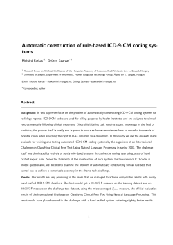 Automatic construction of rule-based ICD-9-CM coding sys