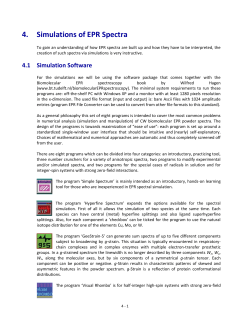 Simulation of EPR spectra