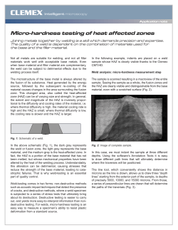Micro-hardness testing of heat affected zones