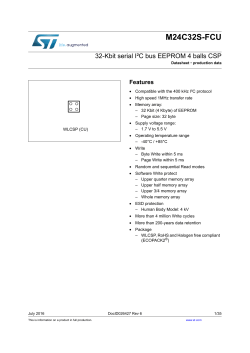 32-Kbit serial I&sup2;C bus EEPROM 4 balls CSP