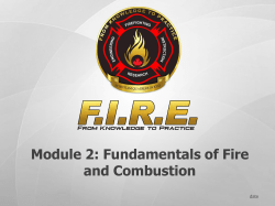 Module 2: Fundamentals of Fire and Combustion