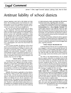 COMMENTS February 1983: Antitrust liability of school districts