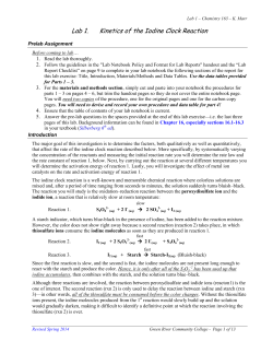Iodine Clock Project - GRCC Instructional Home Page
