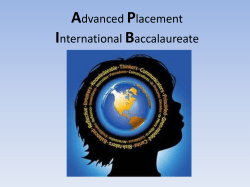 Advanced Placement International Baccalaureate